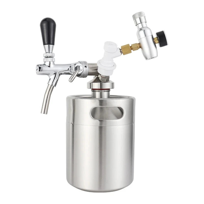 Edelstahl-Bierzapfhahn, Bier-Growler-Spender, Mini-Keg-Zapfhahn Kompatibel mit 2/3,6/4/5/8/10L Mini-Keg, Bierzapfanlage
