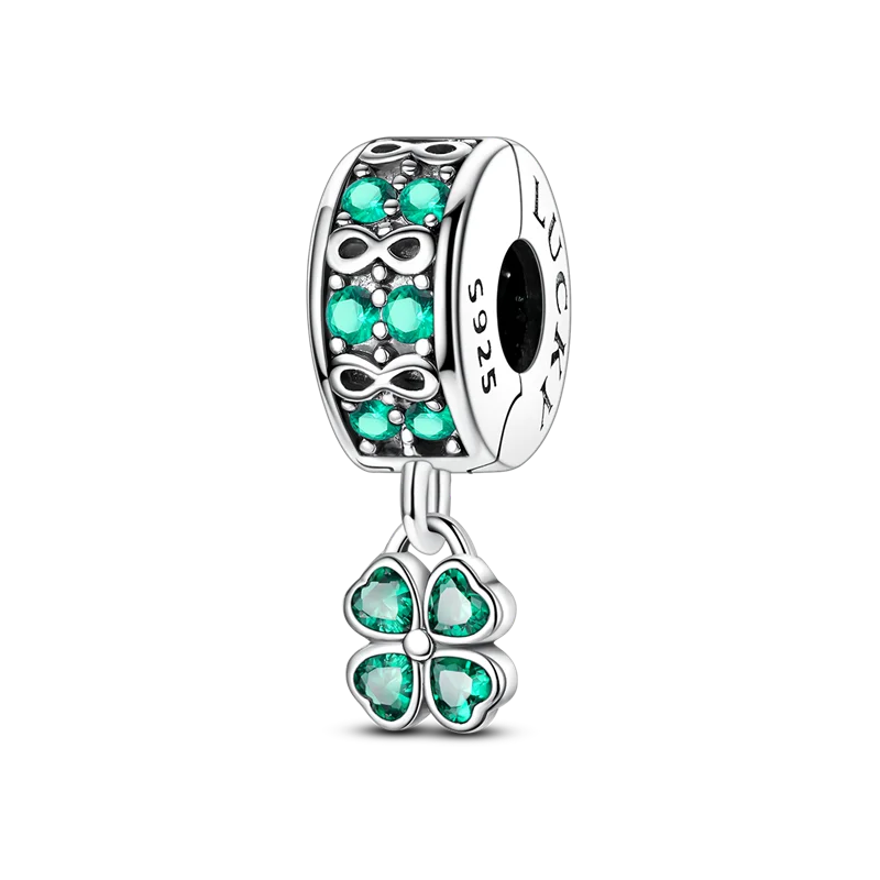 Anhänger aus 925er-Sterlingsilber, grüne Serie, Blumenbaum, Apfel-Anhänger, DIY, feine Perlen, passend für Original-Charms-Armbänder, Damenschmuck, Diy