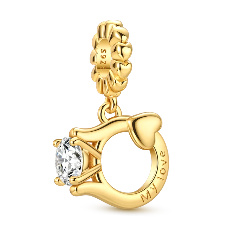 Golden Series Charms aus 925er-Sterlingsilber, zu öffnender Wal-Schmetterlings-Sonnen-Anhänger, CZ-Zirkon, passend für Original-Armbänder, DIY-Schmuck