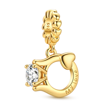 Golden Series Charms aus 925er-Sterlingsilber, zu öffnender Wal-Schmetterlings-Sonnen-Anhänger, CZ-Zirkon, passend für Original-Armbänder, DIY-Schmuck