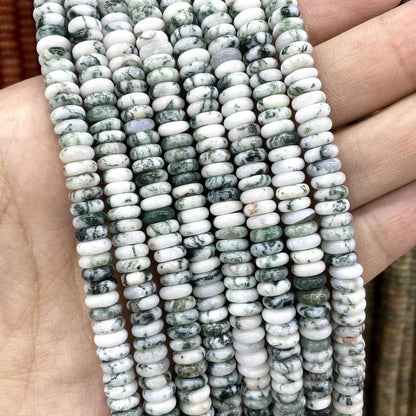 Naturstein Rondelle 2X6mm Türkise Quarz Jaspis Achate Flache Runde Spacer Perlen für Schmuckherstellung DIY Armband Zubehör