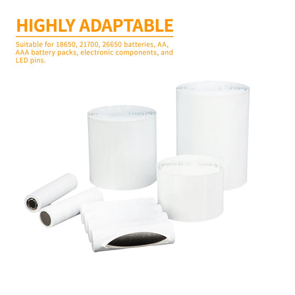 10M 18650 Lithium-Batterie-Schrumpfschlauch, Breite 17mm ~ 130mm, PVC-Wärmeschrumpfschlauch, Batteriepack-Isolierung, Kabelschutz, Schlauchfolie