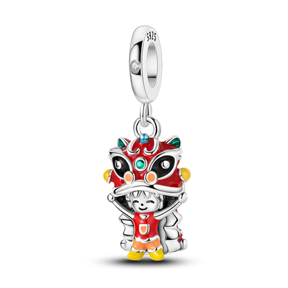 Passend für Original-Armbänder DIY 925 Silber Chinesischer Stil Drachen Glückskatze Charm-Perlen Frühlingsfest Schmuck Geschenk
