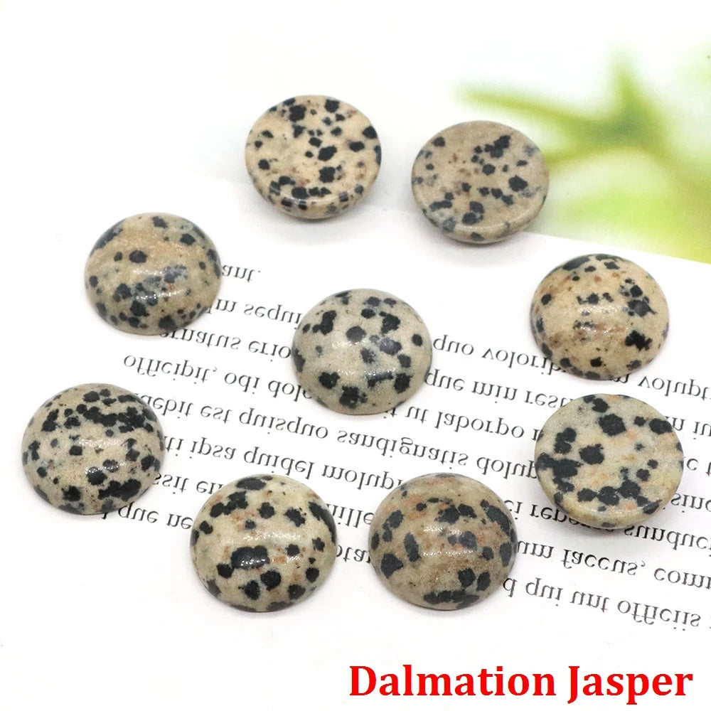5 teile/los Natürliche Stein Cabochon Spacer 6 8 10 12 14 16 18 20 25mm Runde Cabochons Cameo für DIY Schmuck Zubehör