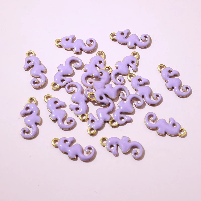 20 Stück 12x6mm Edelstahl Seepferdchen Hippocampus Emaille Anhänger Anhänger Edelstahl DIY Schmuck Herstellung Zubehör Ergebnisse
