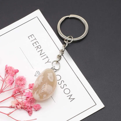Natürliche rohe Erz Schlüssel anhänger Edelstein Reiki Heilung Quarz Achat Citrin unregelmäßige Stein Anhänger Charms diy Schmuck machen Zubehör