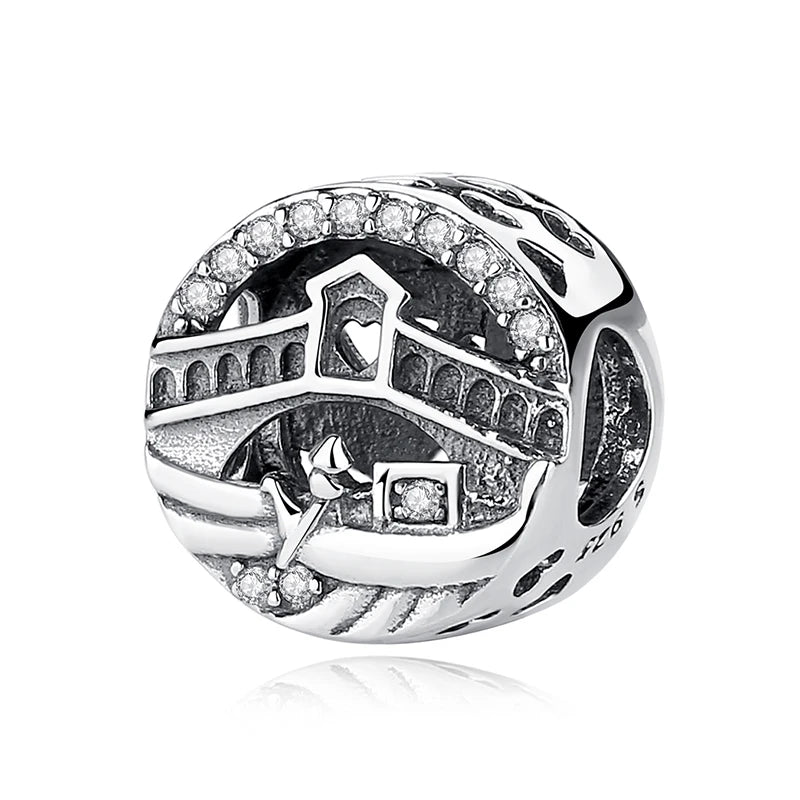 Original 100% 925 Sterling Silber Charm Bead Reise Taxi Motorrad Riesenrad Charms Fit Pandora Armbänder Frauen Diy Schmuck