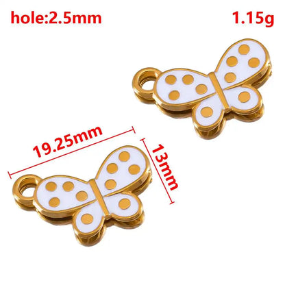 2 Stück 5 Stück Edelstahl Blume Schmetterling Liebe Herz Schleife Anhänger für DIY Halskette Ohrring Geschenk Schmuckherstellung Zubehör