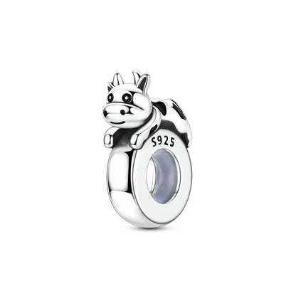 Neue Original 925 Silber Sterling Charms Perlen Anhänger Katze Hund Löwe Tiger Mädchen Junge Charms Fit Armband Frau Mode Schmuck Geschenk