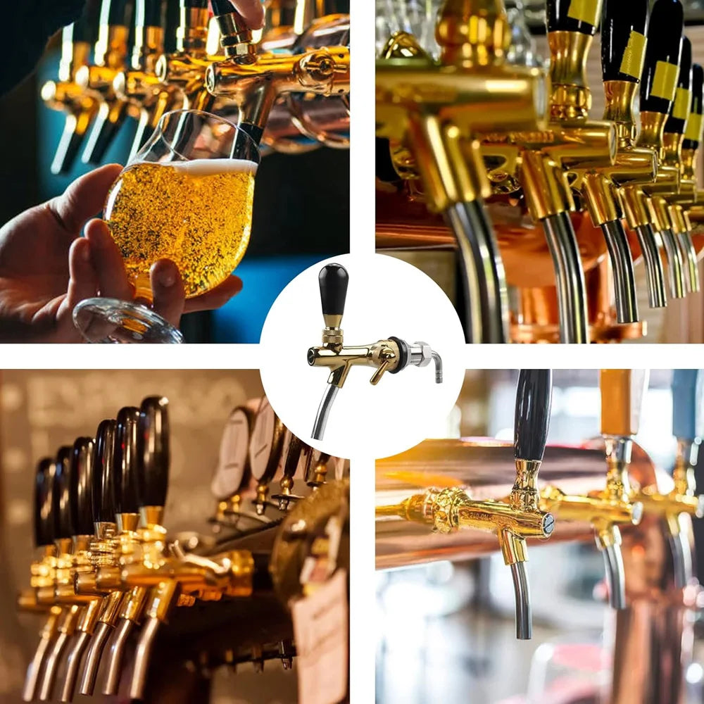 G5/8in Gewinde Bier Wasserhahn Einstellbare Edelstahl Bier Outlet Wasserhahn Wasserhahn Bier Fass Zubehör