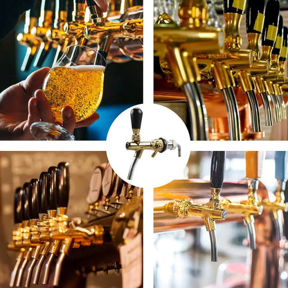 G5/8in Gewinde Bier Wasserhahn Einstellbare Edelstahl Bier Outlet Wasserhahn Wasserhahn Bier Fass Zubehör