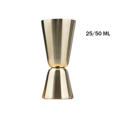 Edelstahl-Cocktail-Jigger, 30/60 ml, doppelseitiger Messbecher, Barkeeper, Werkzeug, Bar-Zubehör, Gold, Silber, Kupfer, 20/40 ml Becher