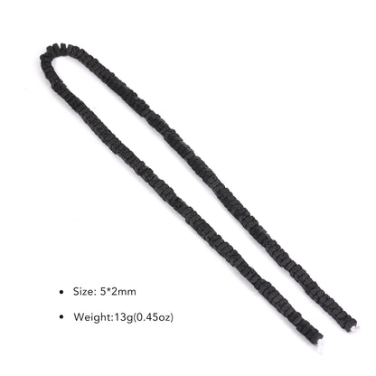 Piedras volcánicas natürliche schwarze Lava zylindrische quadratische Abacus-Steinperlen für Schmuckherstellung, DIY-Schmuck, Armbänder, handgefertigt