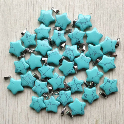 Gute qualität Verschiedene naturstein mix stern charms anhänger für diy schmuck zubehör machen 50 teile/los Großhandel