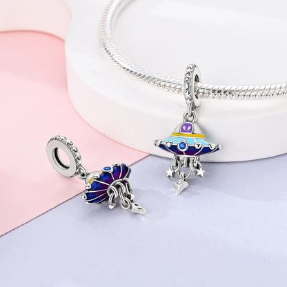 925er Silber vergoldete baumelnde Charms-Perlen für Original-Armbänder, DIY-Modeschmuckherstellung
