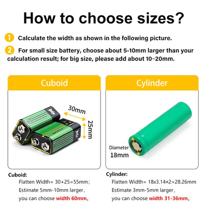10M 18650 Lithium-Batterie-Schrumpfschlauch, Breite 17mm ~ 130mm, PVC-Wärmeschrumpfschlauch, Batteriepack-Isolierung, Kabelschutz, Schlauchfolie