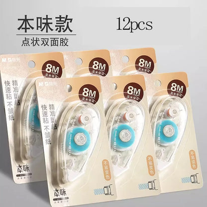 M&G 8 m x 6 mm doppelseitiges Klebeband, säurefreies Dokumentensicherheits-Permanent-Büroband mit Rollenschlitz