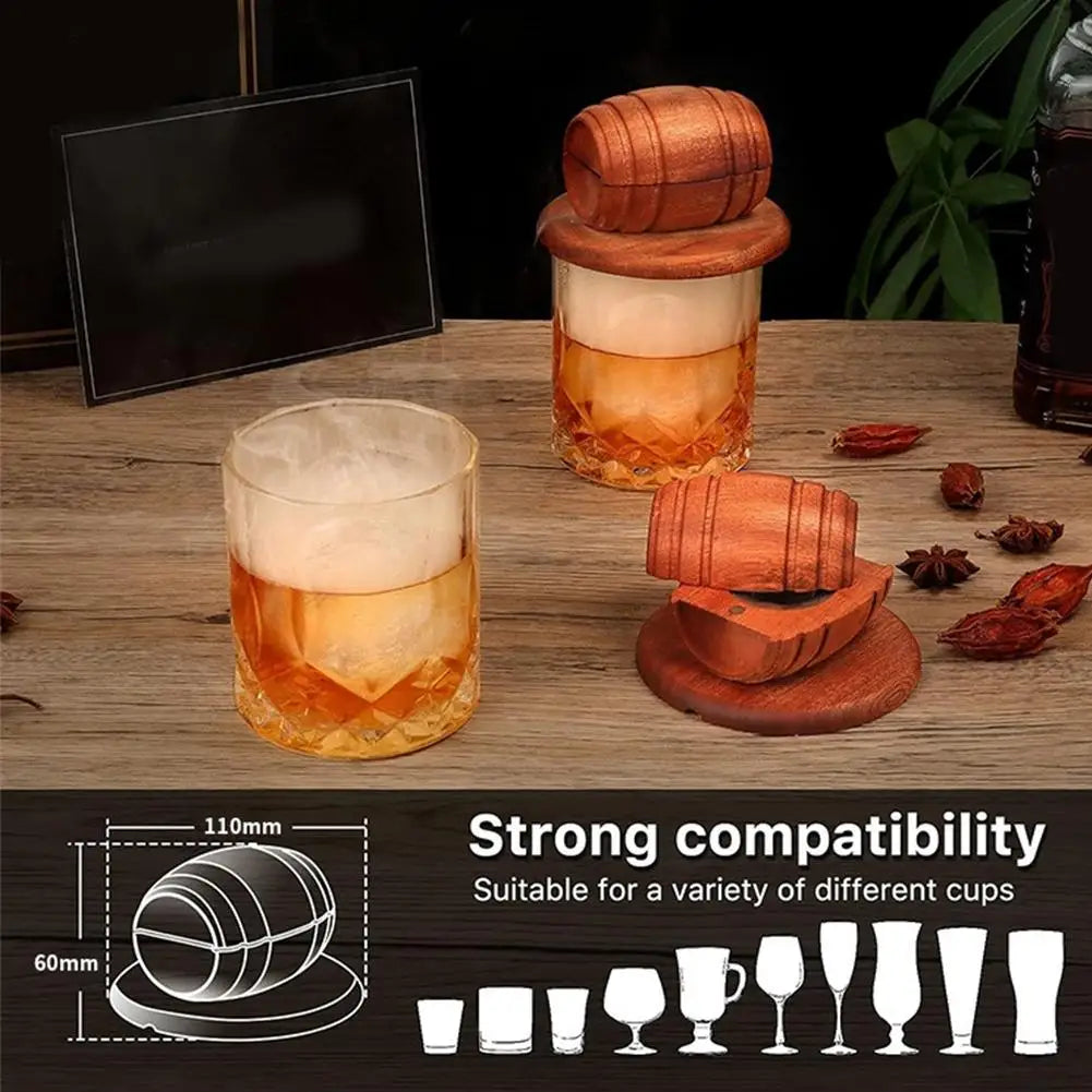 Tragbares Whiskey-Fass-Räucher-Set Bar-Cocktail-Whiskey-Würzwerkzeug Lebensmittelgeeignetes Aromaverstärkendes Räucherzubehör