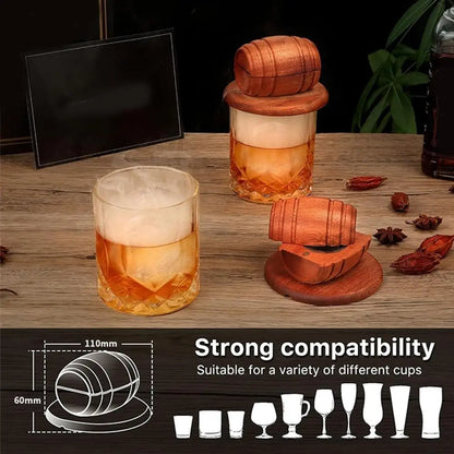 Tragbares Whiskey-Fass-Räucher-Set Bar-Cocktail-Whiskey-Würzwerkzeug Lebensmittelgeeignetes Aromaverstärkendes Räucherzubehör
