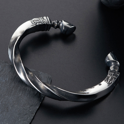 Vintage Krieg Pferd Huf Twist Manschette Armreifen männer 316L Edelstahl Mode Offene Armbänder Punk Amulett Schmuck Dropshipping