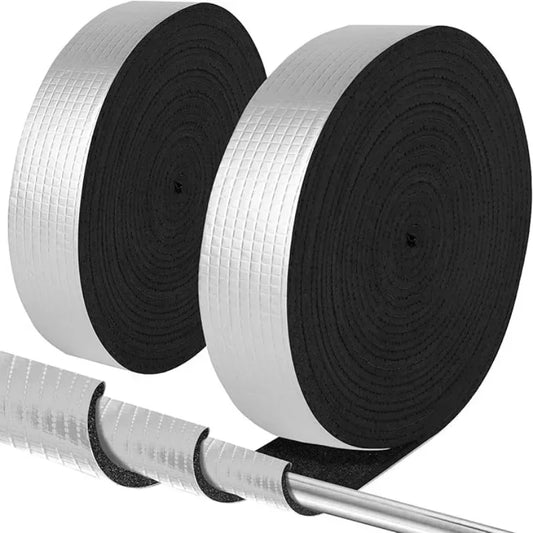 10M Foliertes Fiberglas Rohr Isolierung Wrap Band Selbstklebende Wasser Rohr Wrap Isolierung Hülse Für Outdoor Indoor Rohr Hülse