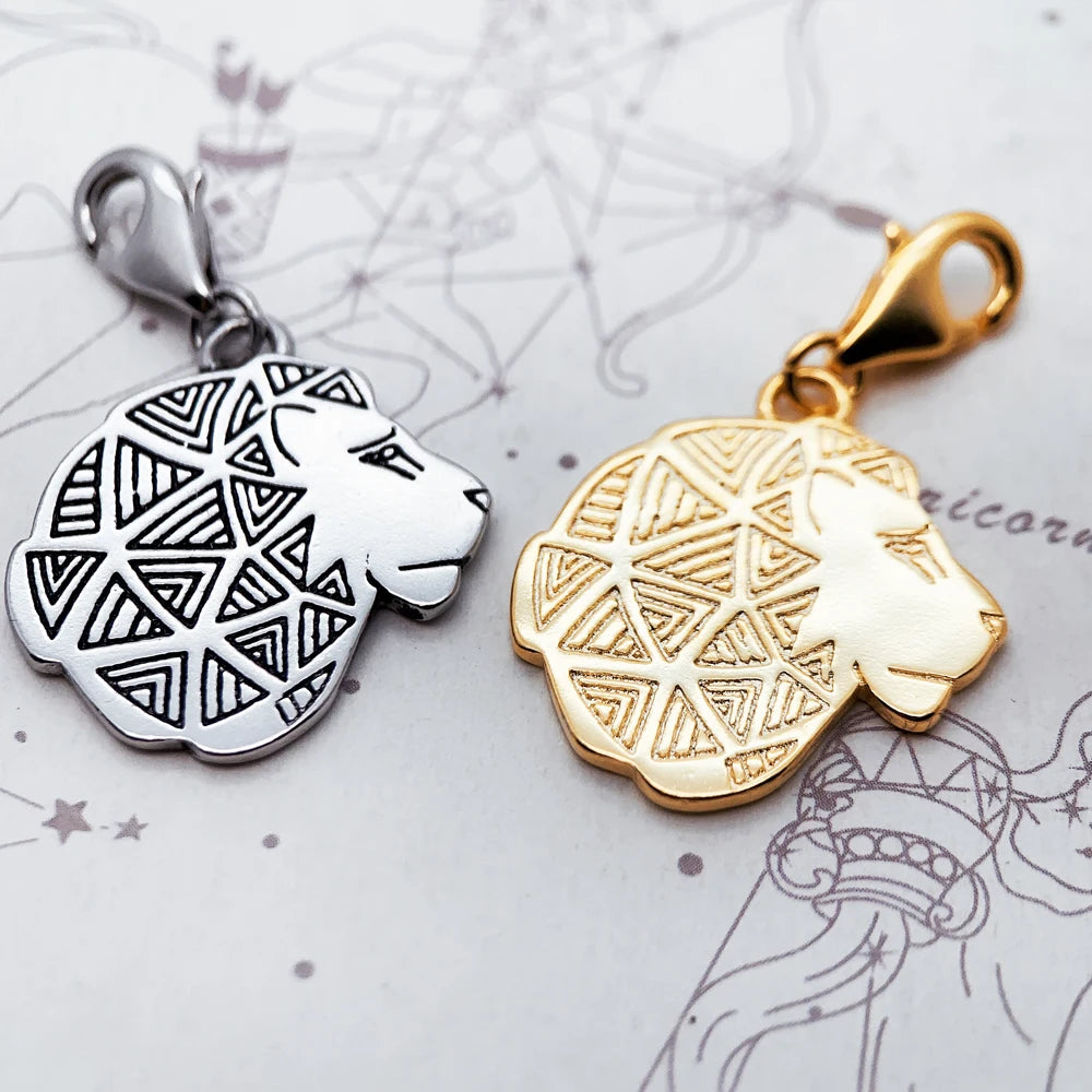 Löwe-Anhänger aus 925er-Sterlingsilber, baumelnder Charm, brandneues Vintage-Geschenk für Damen und Herren, neuer edler Schmuck