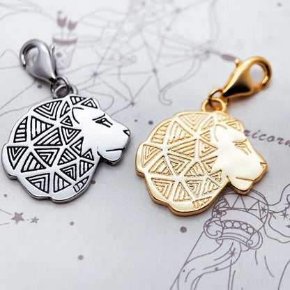 Löwe-Anhänger aus 925er-Sterlingsilber, baumelnder Charm, brandneues Vintage-Geschenk für Damen und Herren, neuer edler Schmuck