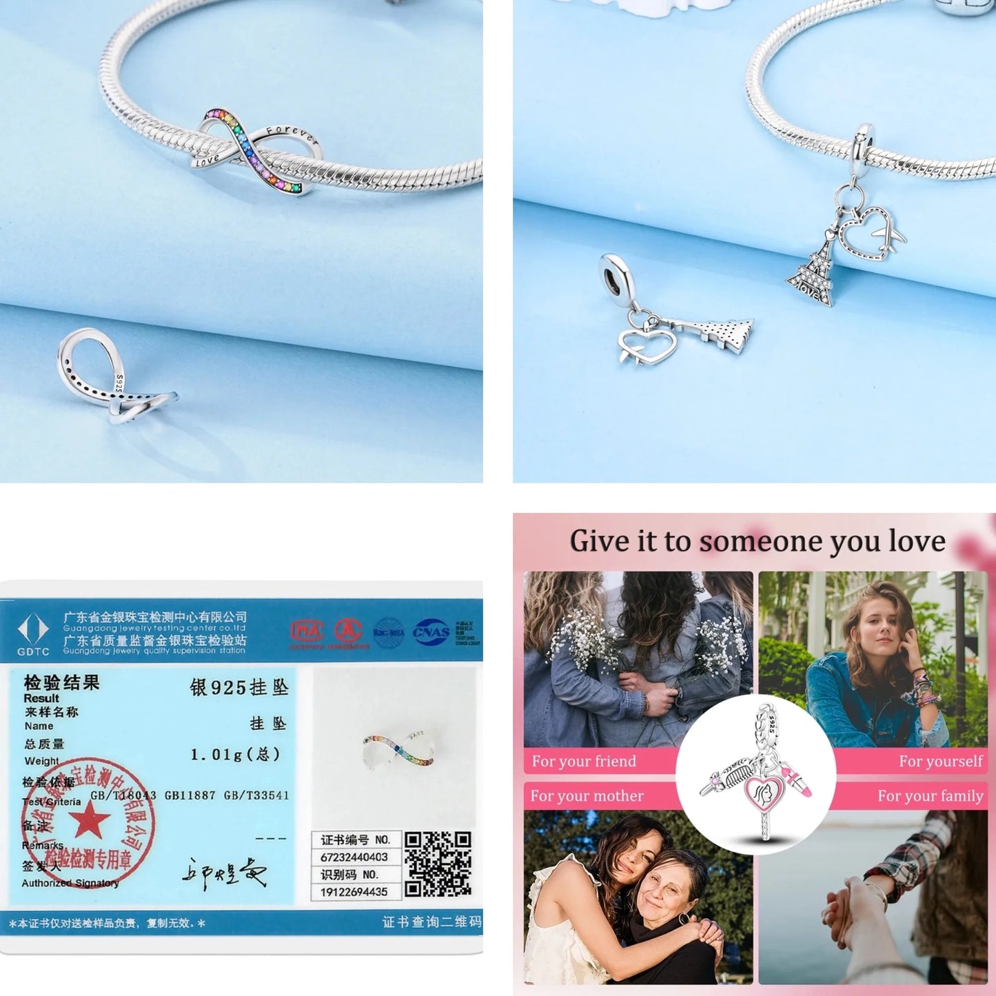 Flugzeug-Charm, 925er Silber, Original-Zirkon, Kleeblatt, Avocado, Charms, Perle, passend für Armbänder, DIY-Schmuck für Frauen, Hochzeitstag, Geschenk