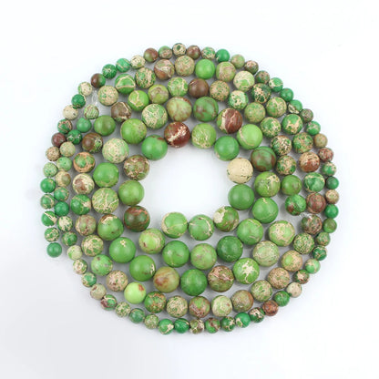 4/6/8/10mm Naturstein Meeressediment Imperial Jaspis Runde Lose Perlen für Schmuck Machen Handarbeiten diy Charms Armband 15''