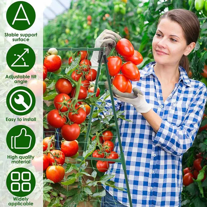 Garten-A-Rahmen-Pflanzenklettergerüst-Set: Rostfreie Rankhilfen für Gemüse, Gurken, Tomaten und Weinreben