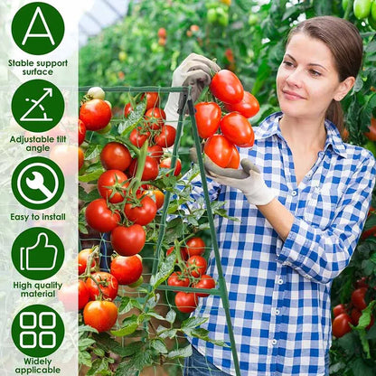 Garten-A-Rahmen-Pflanzenklettergerüst-Set: Rostfreie Rankhilfen für Gemüse, Gurken, Tomaten und Weinreben