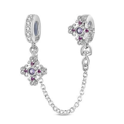 Lila Serie 925 Sterling Silber Maiglöckchen Rose Meerjungfrau Hexenhut Charm Passend für DIY Armband Halskette Charmante Geschenke