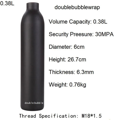 0,22 L-0,5 L Aluminium Flasche Tank 4500 PSI Tank Zylinder Tauchen Aquarium Pflanze CO2 Tank Tauch Sauerstoff Tank gewinde M18 * 1,5