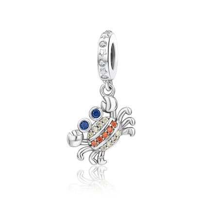 Beliebter Charm-Anhänger aus 925er-Sterlingsilber mit Delfin, sicherer Kette, Muschel und Qualle, passend für Armbänder, exquisites Strandparty-Geschenk