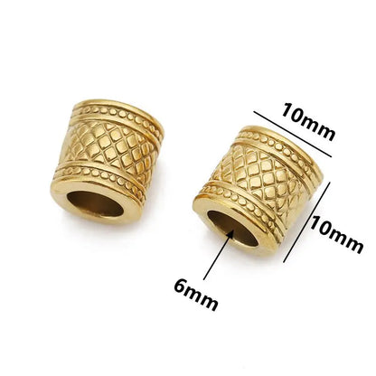 5 teile/los Edelstahl Gold Farbe Lose Rohr Große Loch Spacer Perlen für DIY Armbänder Halskette Schmuck Machen Liefert Finden
