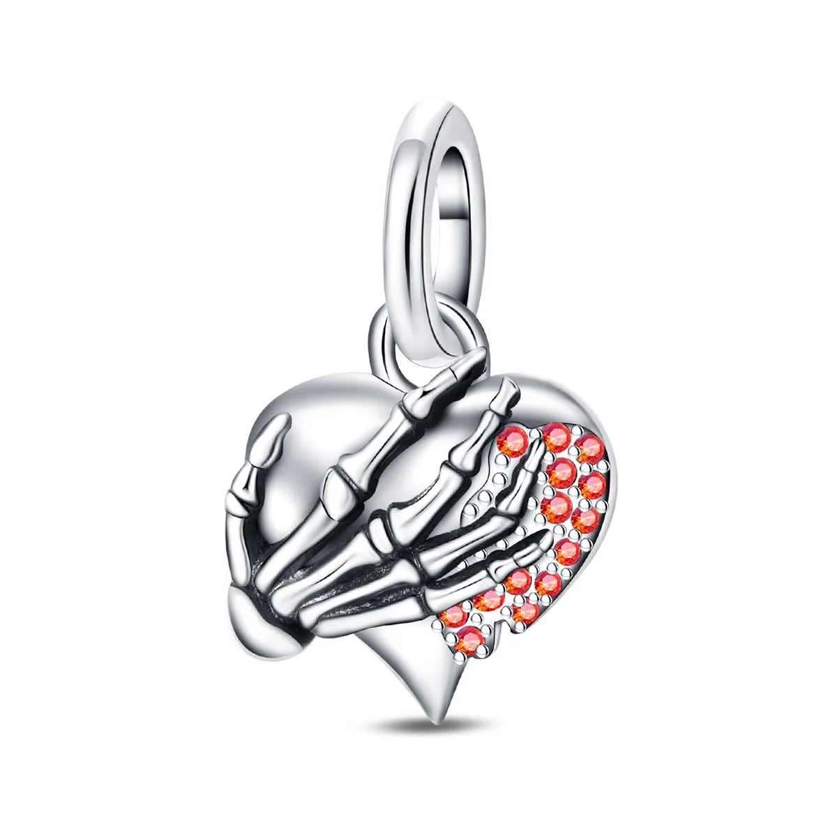 Atemberaubender Geisterrosen-Perlen aus 925er-Sterlingsilber und Spinnen-Seidenschädel-Anhänger, passend für Armbänder, Halloween-Anhänger, Accessoires, Geschenke