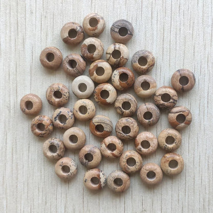 Mode gute Qualität Naturstein Mix runde Charms großes Loch Charms Perlen 10mm für Schmuckherstellung 50 Stück Großhandel kostenloser Versand