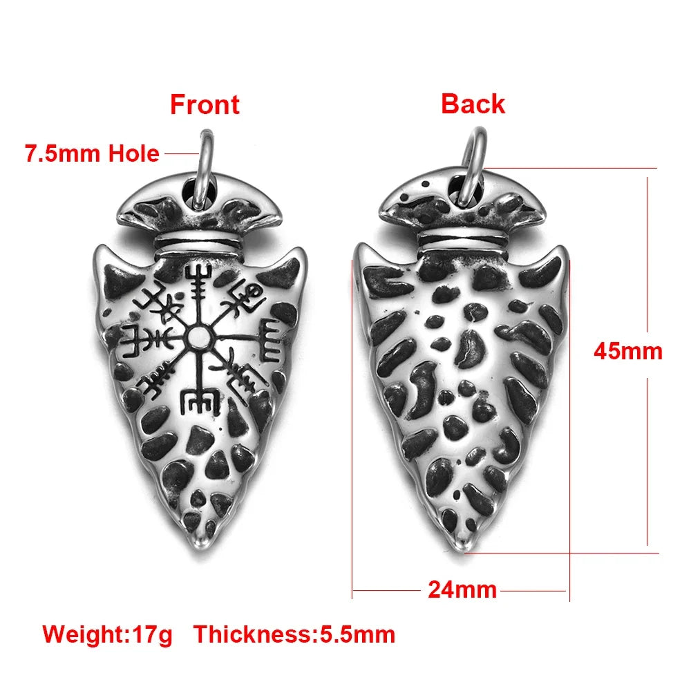 Edelstahl Viking Nordischer Anhänger für Halskette DIY Zubehör Schmuckherstellung Erkenntnisse Männer Charm Supplies Punk Axt