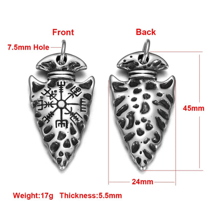 Edelstahl Viking Nordischer Anhänger für Halskette DIY Zubehör Schmuckherstellung Erkenntnisse Männer Charm Supplies Punk Axt