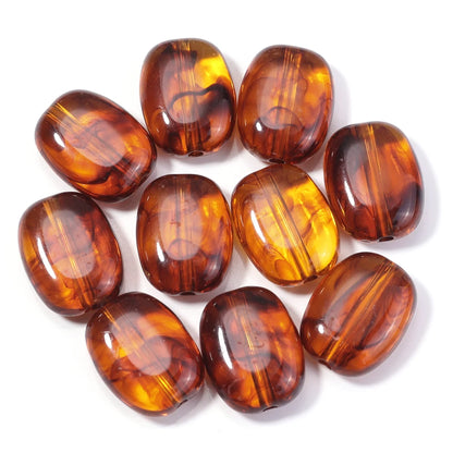 10-100 Teile/los Unregelmäßige Bernstein Acryl Perlen Kürbis Runde Disc Herz Form Lose Spacer Perlen Für Schmuck Machen DIY zubehör