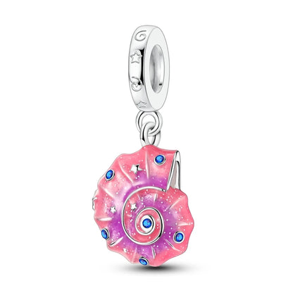Beliebter Charm-Anhänger aus 925er-Sterlingsilber mit Delfin, sicherer Kette, Muschel und Qualle, passend für Armbänder, exquisites Strandparty-Geschenk