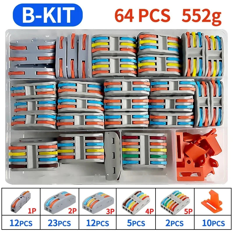 Schnelle elektrische stecker universal kompakte push-in leiter spl verdrahtung kabel stecker stumpf klemmen block AWG28-12