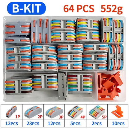 Schnelle elektrische stecker universal kompakte push-in leiter spl verdrahtung kabel stecker stumpf klemmen block AWG28-12