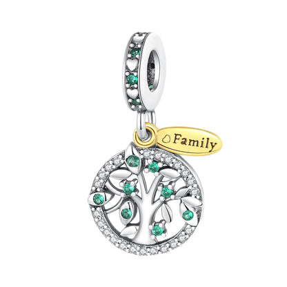 Niedlicher Raupenperlen aus 925er-Sterlingsilber, Schnecke und Bienen, vierblättriges Kleeblatt, baumelnder Charm, passend für Armbänder, bunte Anhänger-Geschenke