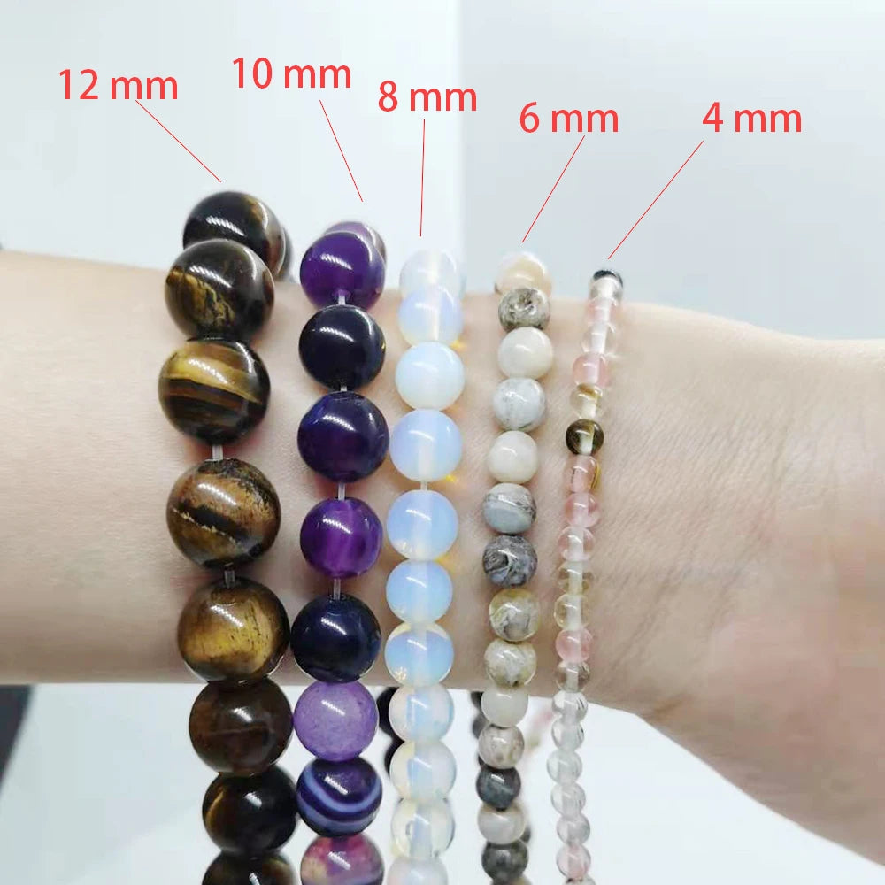 Natürliche Bernstein Achate Runde lose Distanzperlen für Schmuckherstellung DIY Armband Halskette Zubehör 6 8 10 mm