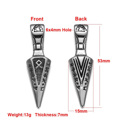 Edelstahl Viking Nordischer Anhänger für Halskette DIY Zubehör Schmuckherstellung Erkenntnisse Männer Charm Supplies Punk Axt