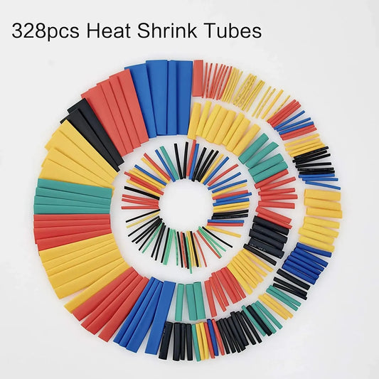 164/328PCS Schrumpfschlauch 2:1 Draht Kabel Wrap Sortiment Elektrische Isolierung Rohr Kit 5 Farbe 8 größe