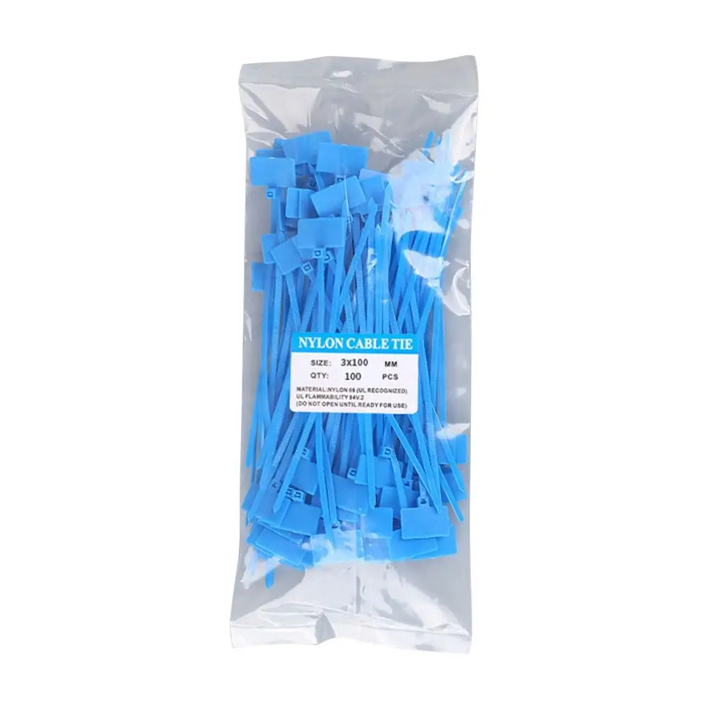 100 stücke Kunststoffs ch laufen binder Markierungen Kabel einfach markieren Nylon Kabelbinder Tag Etiketten Tag selbstsicher nde Kabelbinder