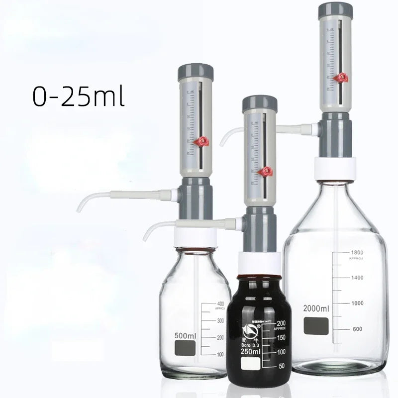 Laborflaschen-Top-Spender, Spender 0–25 ml, Hülse, verstellbarer quantitativer Separator