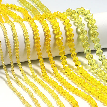 3/4/6/8/10mm Facettierte AB Klar Glas Kristall Rondelle Perlen Bunte Lose Spacer Perlen für Schmuck Machen DIY Armband Halskette
